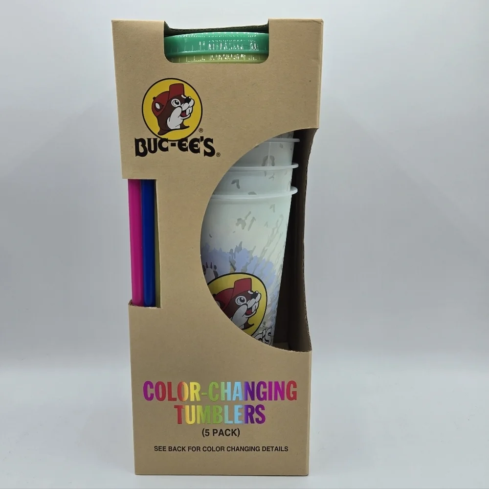 Buc-ee's Color Changing Tumblers 5 Pack